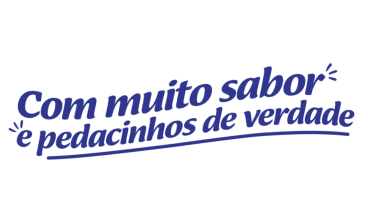 Com muito sabor e pedacinhos de verdade