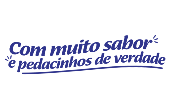 Com muito sabor e pedacinhos de verdade